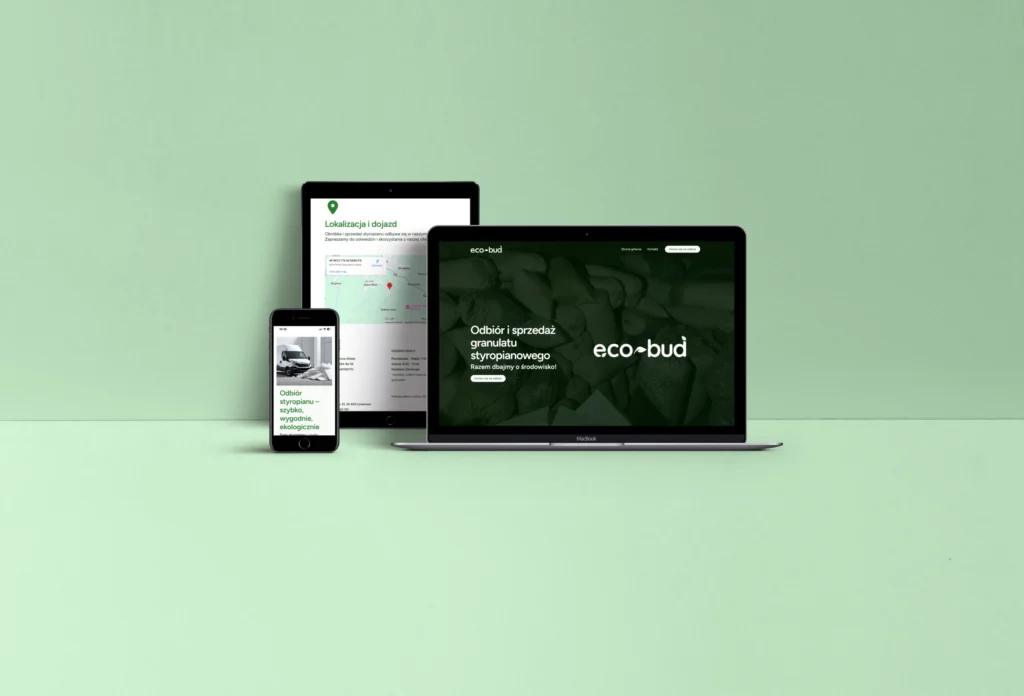 wizualizacja projektu strony www dla ecobud