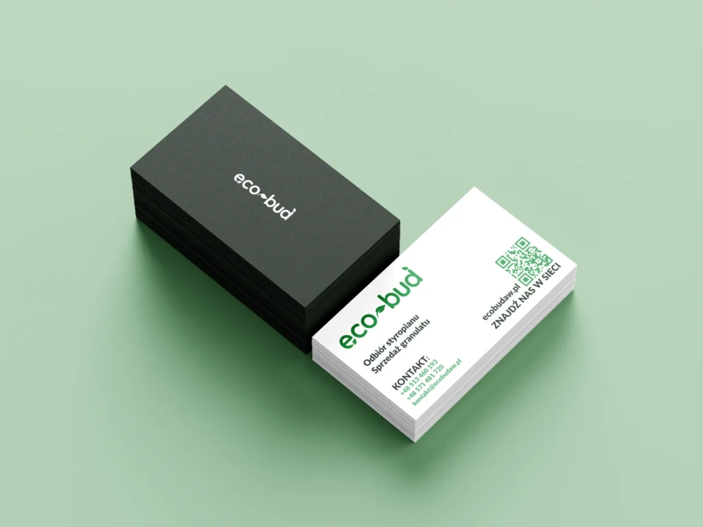 projekt wizytówki dla eco-bud | profidesign projekt graficzny wizytówki dla firmy eco-bud